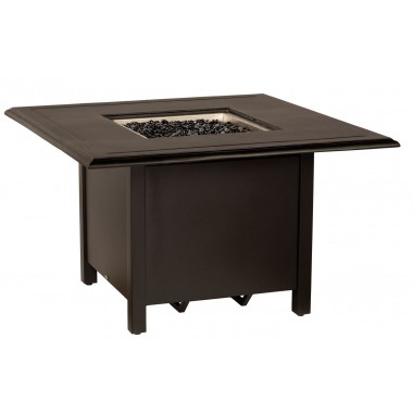 Woodard Solid Cast 42" Square Chat Height Fire Table