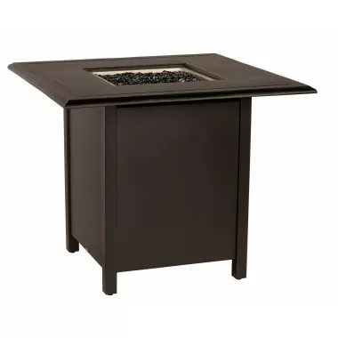 Woodard Solid Cast Square Counter Height Fire Table