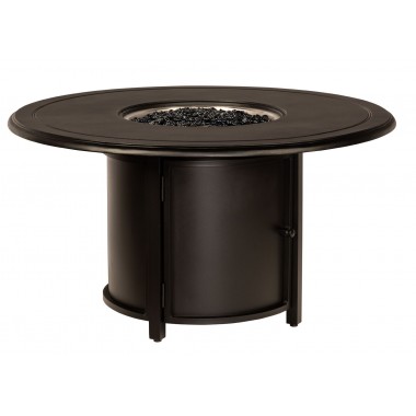 Woodard Solid Cast Round Chat Height Fire Table