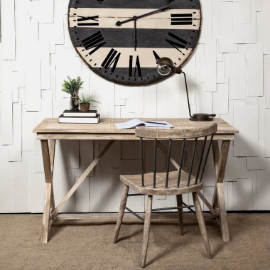 Mercana Tracy 54L x 28W Natural X Frame Wood Office Desk 2
