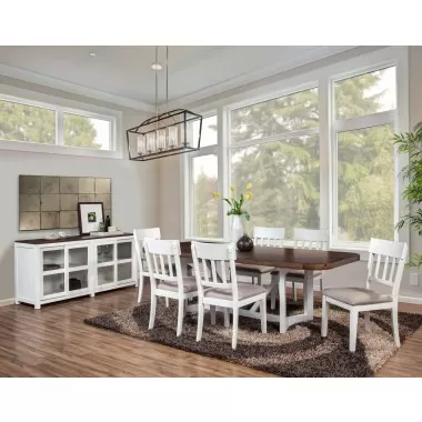 Alpine Furniture Donham Two Tone Dining Table - Lifestyle