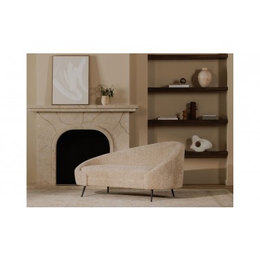 Abigail Chaise Light Brown Faux Shearling- Lifestyle 1