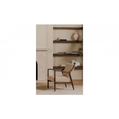 Yates Accent Chair Beige Faux Shearling-1