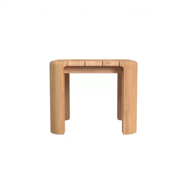 Sunset West Natural Teak End Table Front