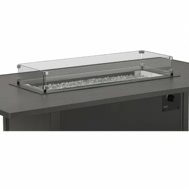 Telescope Casual 16" x 46" Rectangular Glass Surround For 48" x 84" Rectangular Fire Table