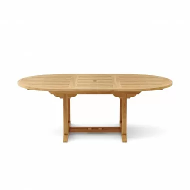 Anderson Teak Bahama 87-inch Oval Extension Table Extra Thick Wood-1