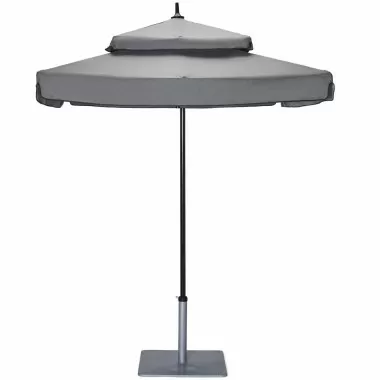 Woodard Canopi 6' Square Duplici Double Tier Umbrella - Marine Fabric