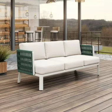 Zuo Modern Bridgehampton Sofa in White - Lifestyle