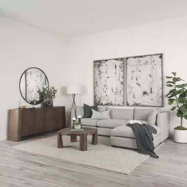 Mercana Tammar Brown Wood 4-Door Sideboard