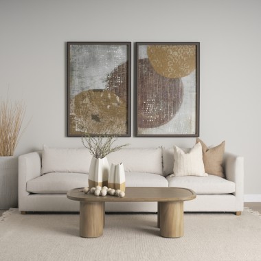 Mercana Tavi Rectangular Natural Brown With Column Legs Coffee Table