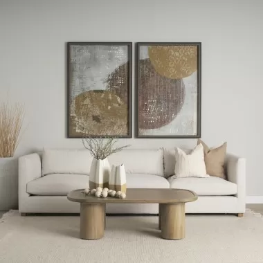 Mercana Tavi Rectangular Natural Brown With Column Legs Coffee Table