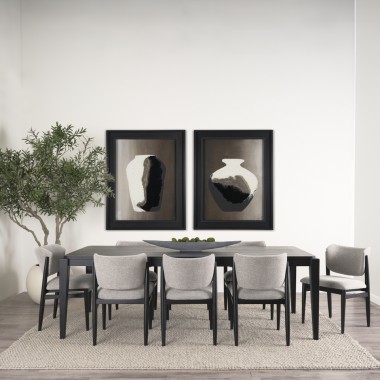 Mercana Teva Black Wood Rectangular 92" Dining Table