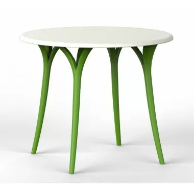  Chloe Garden Table With White Stand - Green Stand