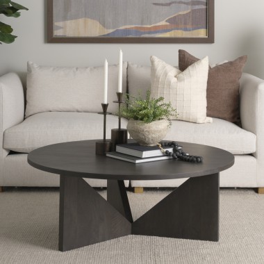 Mercana Tarro Brown Wood With Triangle Legs Coffee Table