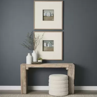 Mercana McArthur Whitewash Reclaimed Wood Console Table