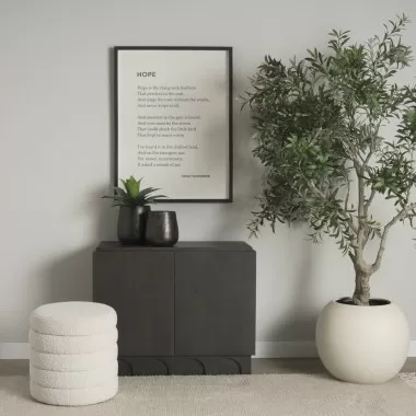 Mercana Wagner Dark Brown Wood With Arched Design Accent Cabinet