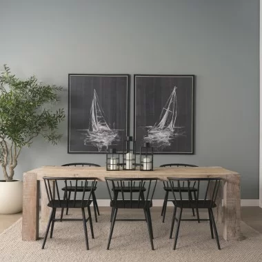 Mercana McArthur 94" Whitewash Reclaimed Wood Dining Table 2