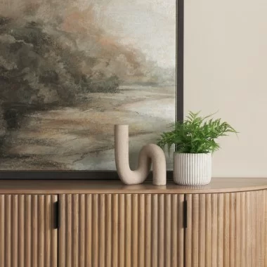 Mercana Kailyn Resin Textured Concrete Gray Decorative Object 