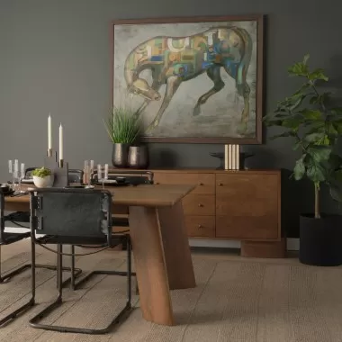 Mercana Jonan Brown Mango Wood Rectangular Dining Table 2