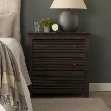 Mercana Rhett Reclaimed Wood 3 Drawer Cabinet