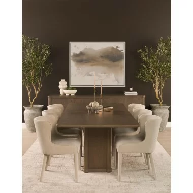 Mercana Nolan Slope Cream Chenille Dining Chair