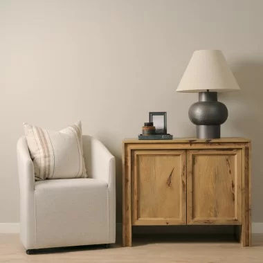 Mercana Notts Brown Wood 2-Door Accent Cabinet