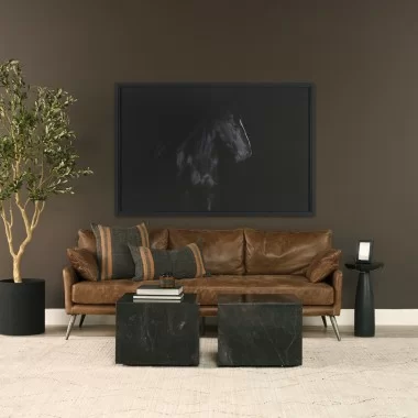 Mercana Quadra 20" Solid Cappuccino Marble Square Coffee Table