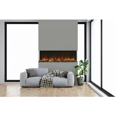 Amantii 72" Unit - 14 1/4" In Depth 3 Sided Glass Fireplace