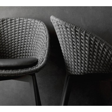 Cane-Line Peacock Chair, Cane-Line Soft Rope side and back view