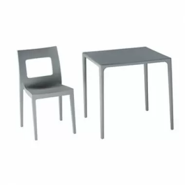 Mango Square Dining Table Gray 28 inch