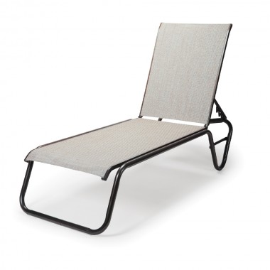 Telescope Casual Gardenella Sling Four Position Lay Stacking Armless Chaise