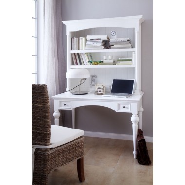Provence Secretary Writing Desk With Shelving Hutch - Lifestyle
