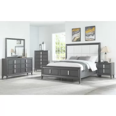  Alpine Furniture Lorraine California King Platform Bed - Lifestyle