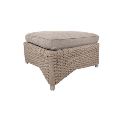 Cane-Line Diamond Footstool Incl. Taupe Natté Cushion Set