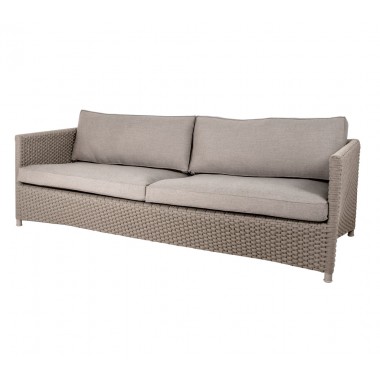 Cane-Line Diamond 3-Seater Sofa Incl. Taupe Natté Cushion Set