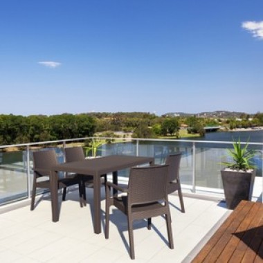 Orlando Wickerlook Rectangle Dining Table 55 inch - Brown