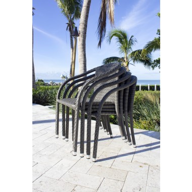 Hospitality Rattan Patio Ultra Stackable Woven Armchair - Set