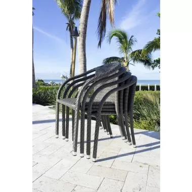 Hospitality Rattan Patio Ultra Stackable Woven Armchair - Set