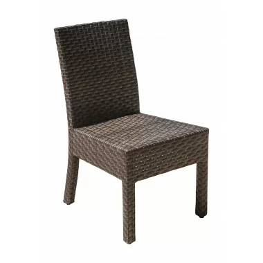 Hospitality Rattan Patio Fiji Stackable Side Chair Front View
