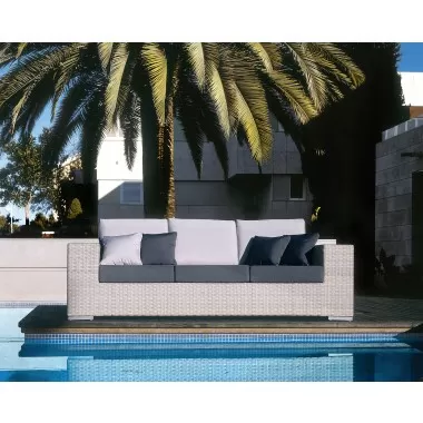Hospitality Rattan Patio Rubix Sofa with Cushion