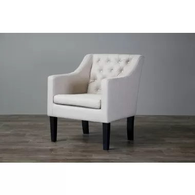 Baxton Studio Brittany Club Chair - Angled Lifestyle