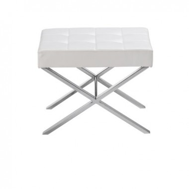 Sunpan Mercer Stool - White - Front Angle