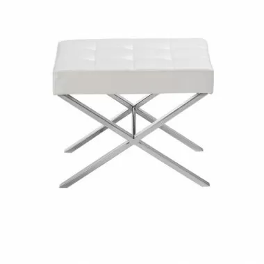 Sunpan Mercer Stool - White - Front Angle