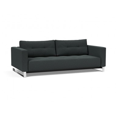 Innovation Living Cassius D.E.L. Sofa Bed - Boucle Black Raven - Angled View
