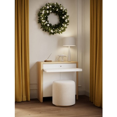 TemaHome Olival Desk in Melamine Light Oak & White - Lifestyle