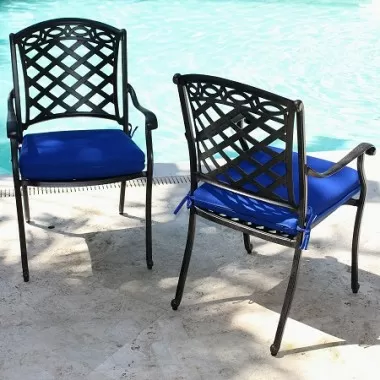 Infinita The ComfortCare Cast Aluminum Dining Armchair - Set of 4 Chairs