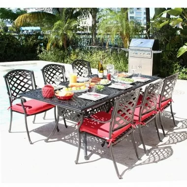 Infinita ComfortCare 7-Piece Dining Set - 72" Cast Aluminum