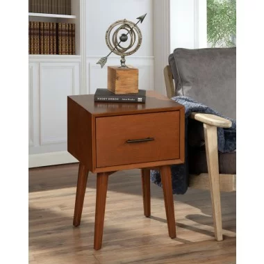 Alpine Furniture Flynn End Table, Acorn - Lifestyle