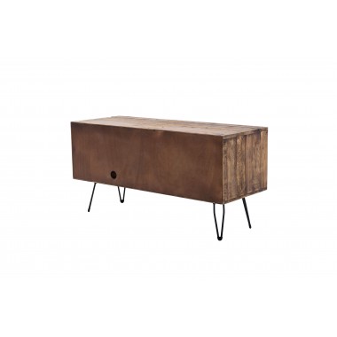 Crawford and Burke Owen Reclaimed Wood 48" Foldable TV Stand, Frontview