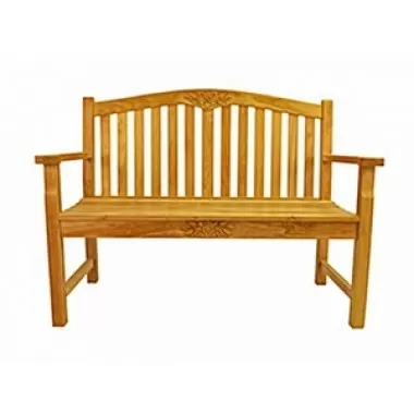 Anderson Teak 50-inch Round Rose Bench - Front